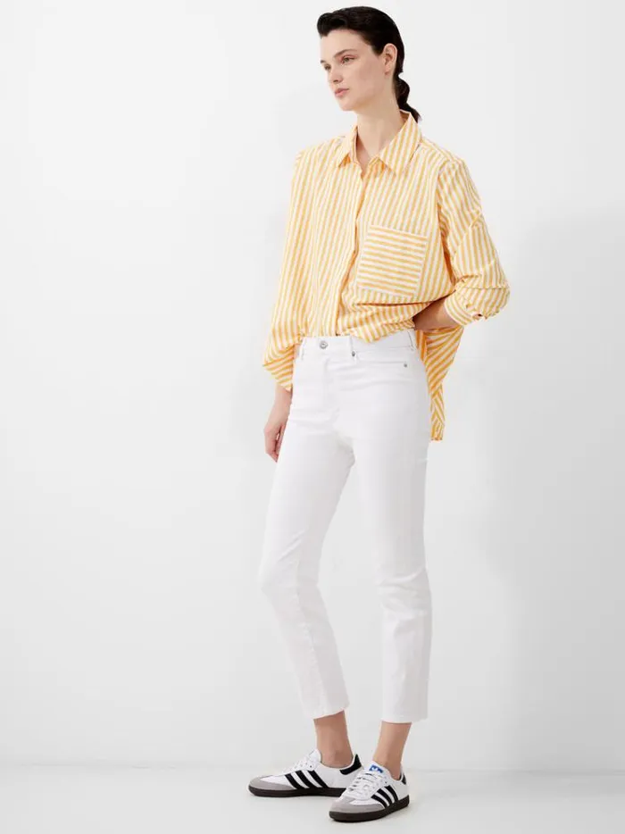 French Connection Trousers Stretch Denim Ankle Length Jeans 28 Inch White 8211 Woman