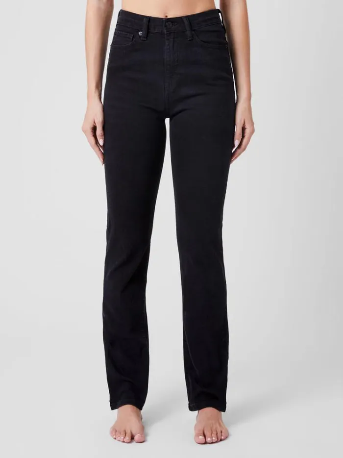 French Connection Trousers Stretch Denim Cigarette Fit High Waisted Jeans 34 Inch Black 8211 Woman French Connection Trousers Stretch Denim Cigarette Fit High Waisted Jeans 34 Inch Black 8211 Woman