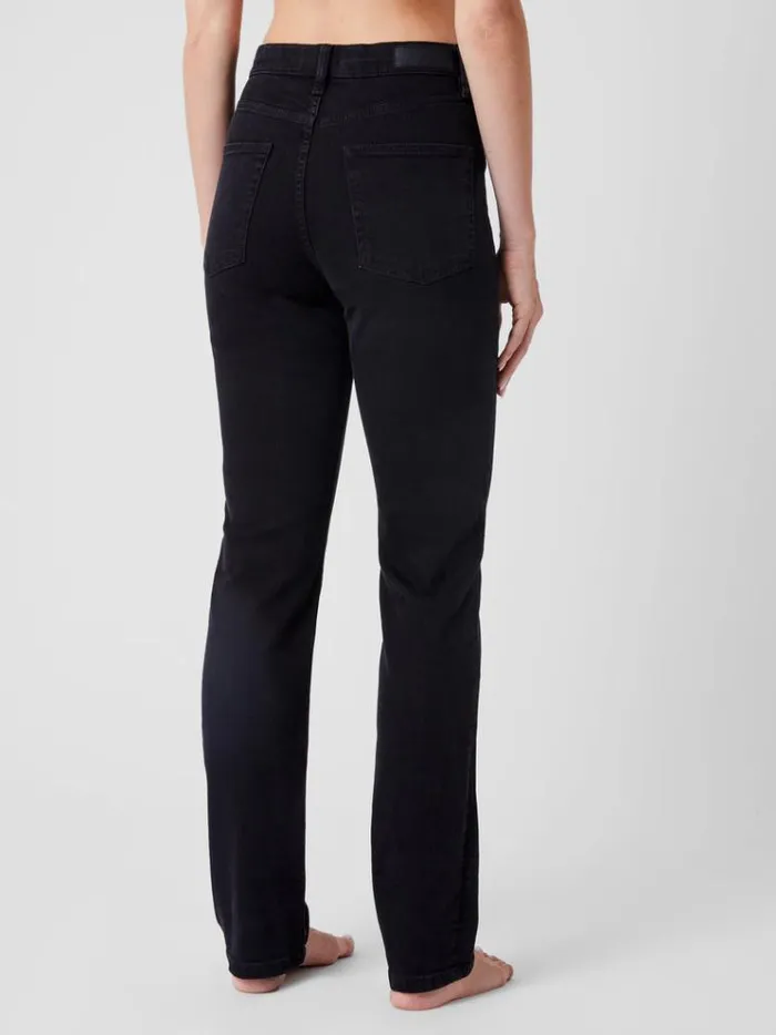 French Connection Trousers Stretch Denim Cigarette Fit High Waisted Jeans 34 Inch Black 8211 Woman