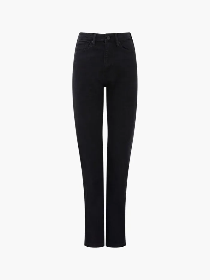 French Connection Trousers Stretch Denim Cigarette Fit High Waisted Jeans 34 Inch Black 8211 Woman