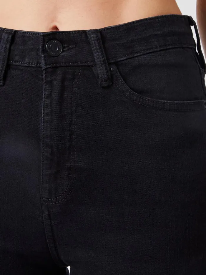 French Connection Trousers Stretch Denim Cigarette Fit High Waisted Jeans 34 Inch Black 8211 Woman
