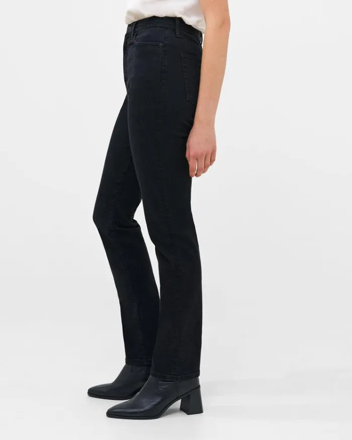 French Connection Trousers Stretch Denim Cigarette Fit High Waisted Jeans 34 Inch Black 8211 Woman