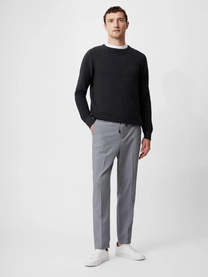 French Connection Trousers Stretch Knitted Trousers Light Grey 8211 Man