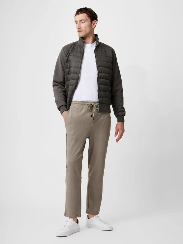French Connection Trousers Twill Tie Waistband Joggers Sand 8211 Man
