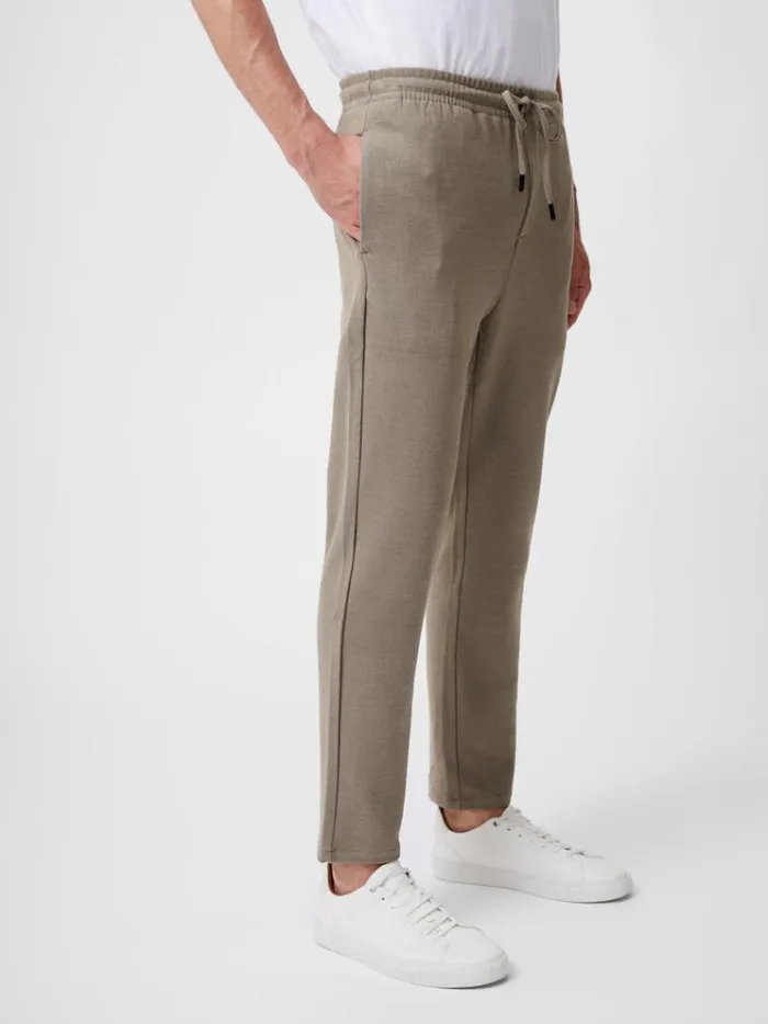 French Connection Trousers Twill Tie Waistband Joggers Sand 8211 Man