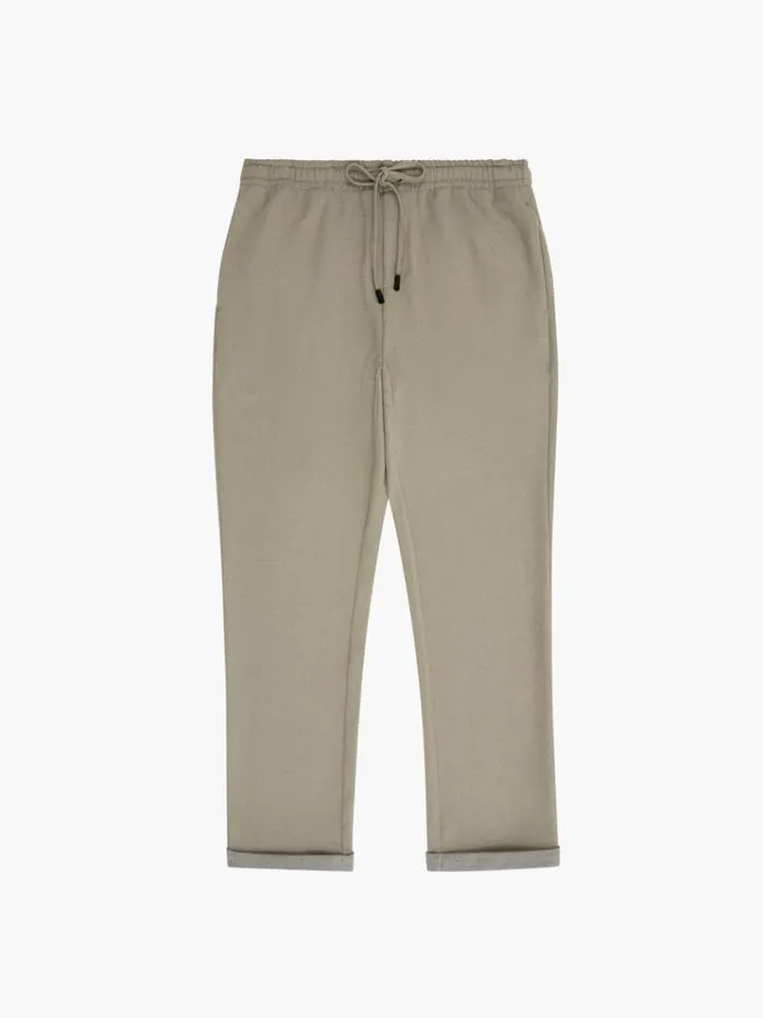 French Connection Trousers Twill Tie Waistband Joggers Sand 8211 Man