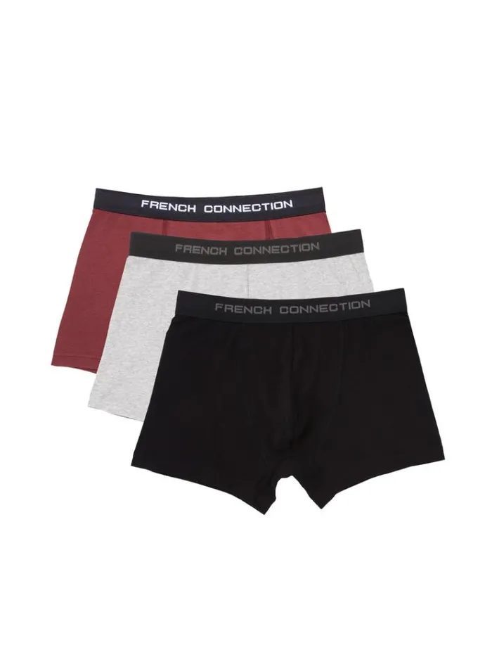 French Connection Underwear and Socks 3 Pack French Connection Boxers Burgundyblackgrey 8211 Man French Connection Underwear and Socks 3 Pack French Connection Boxers Burgundyblackgrey 8211 Man