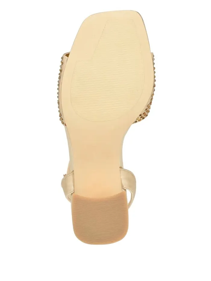 Gelya Triangle Blocked Heels Gold Sandals GUESS Women Gelya Triangle Blocked Heels Gold Sandals GUESS Women