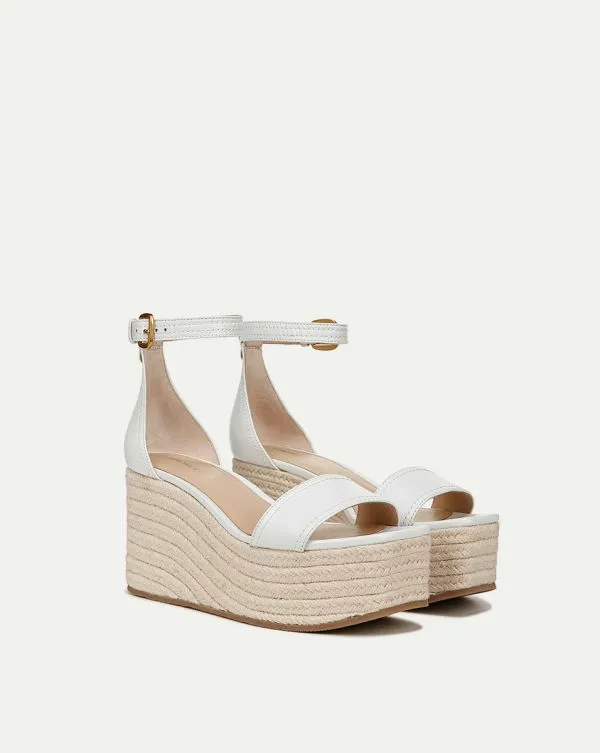 Gianna Raffia Wedge Sandal Coconut Women Veronica Beard Shoes