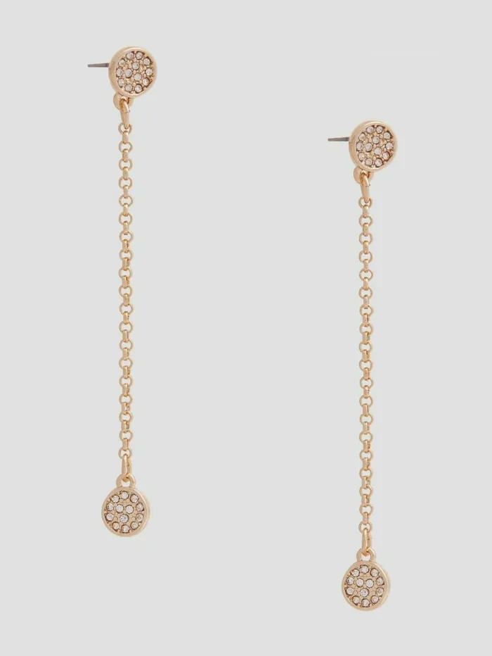 GoldTone Dainty Linear Earrings Gold Jewelry GUESS Women