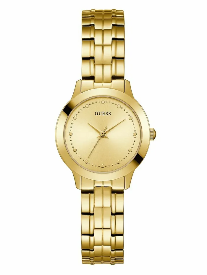 GoldTone Slim Classic Watch No Color Women Watches GUESS