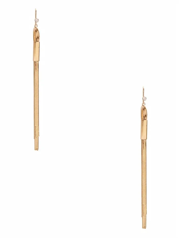 GoldTone Snake Chain Linear Earrings Gold Jewelry GUESS Women GoldTone Snake Chain Linear Earrings Gold Jewelry GUESS Women