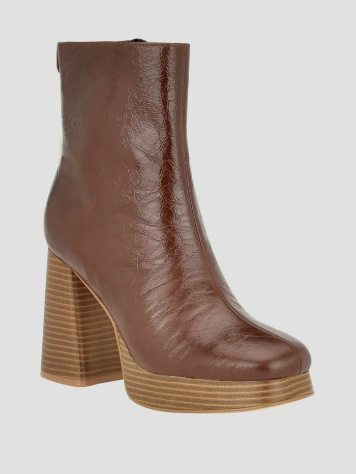GUESS Boots and Booties Women Danca Platform Booties Medium Brown