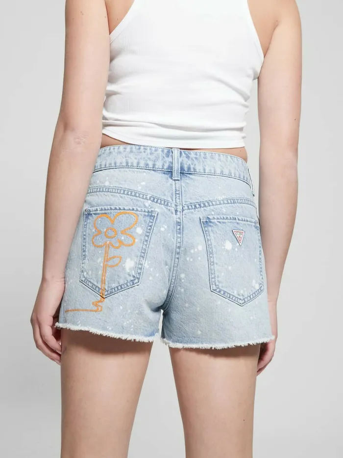 GUESS Graphic Splatter Denim Mom Shorts Artist Splash Women Jeans and Denim GUESS Graphic Splatter Denim Mom Shorts Artist Splash Women Jeans and Denim