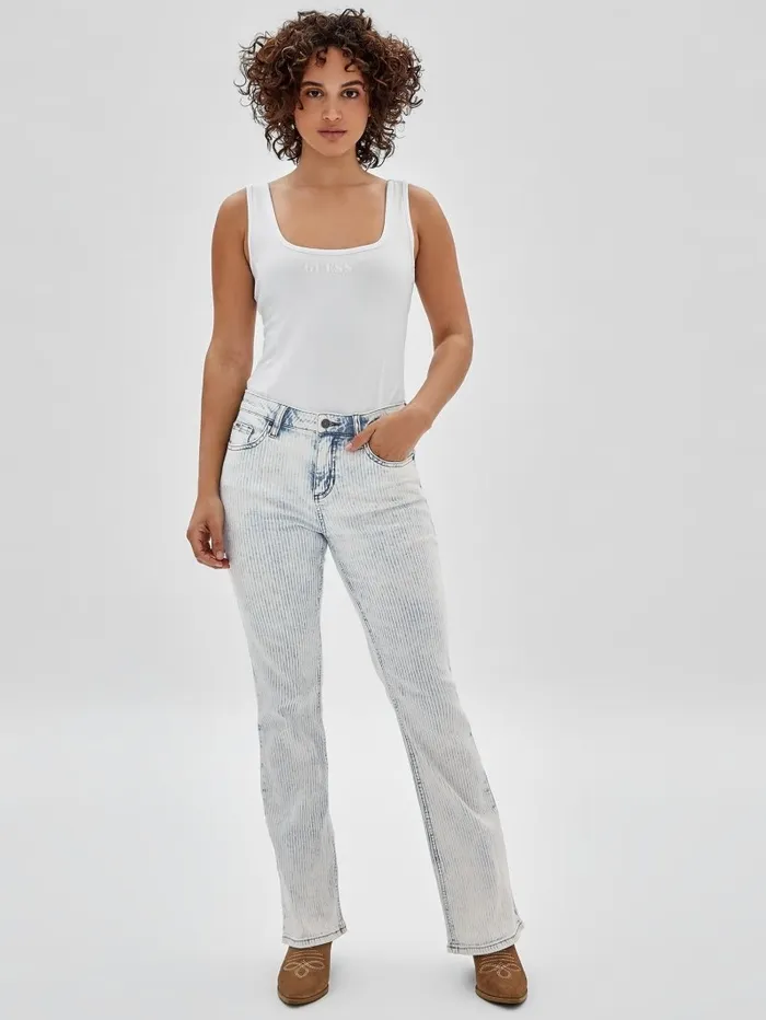 GUESS GUESS Originals Kit Bootcut Jeans Light Snow Wash Women Jeans and Denim