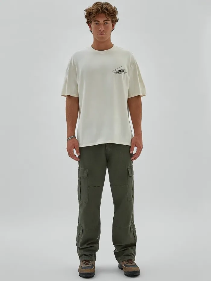 GUESS GUESS Originals Ripstop Cargo Green Duffel Multi Men Pants and Shorts GUESS GUESS Originals Ripstop Cargo Green Duffel Multi Men Pants and Shorts