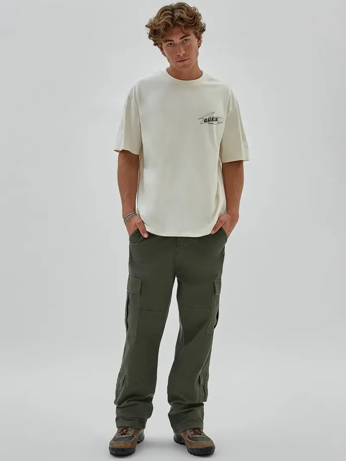 GUESS GUESS Originals Ripstop Cargo Green Duffel Multi Men Pants and Shorts GUESS GUESS Originals Ripstop Cargo Green Duffel Multi Men Pants and Shorts