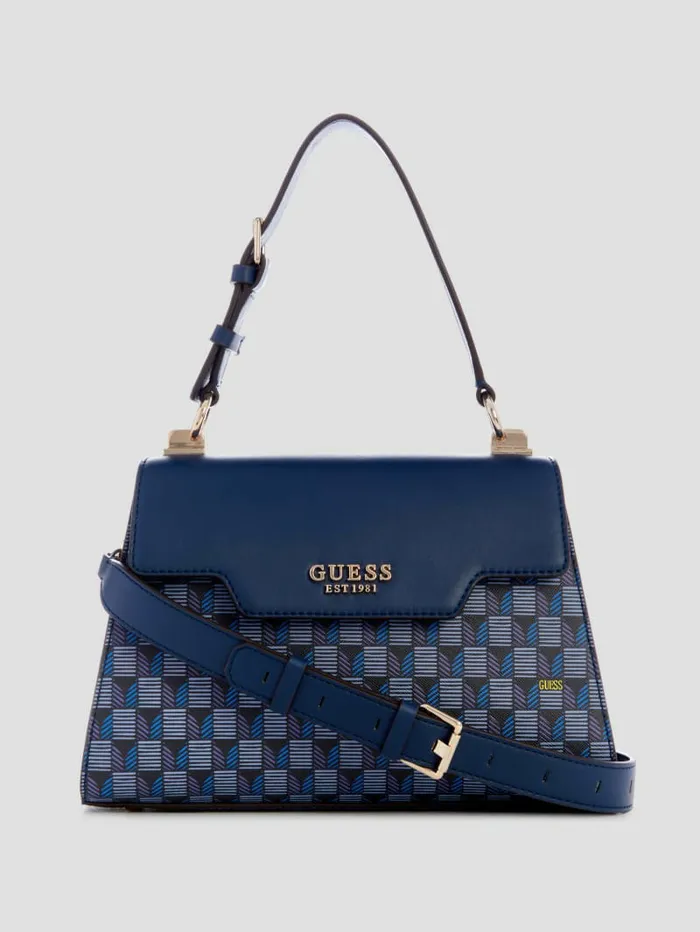 GUESS Hallie Mini FoldOver Flap Crossbody Burnt Orange Women Handbags