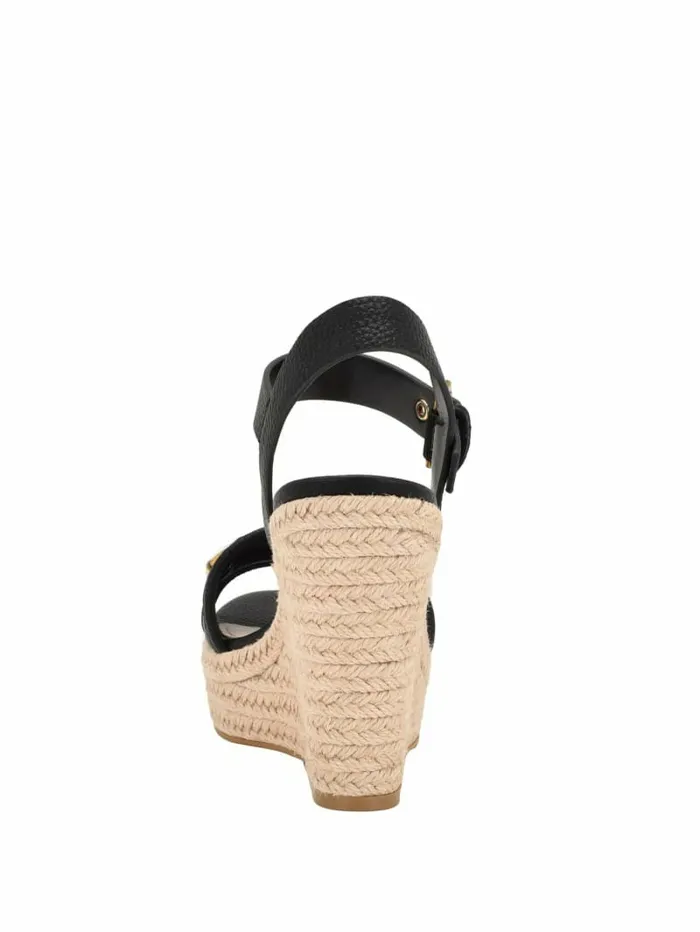 GUESS Hisley Wedge Sandals Black 002 Women Heels GUESS Hisley Wedge Sandals Black 002 Women Heels