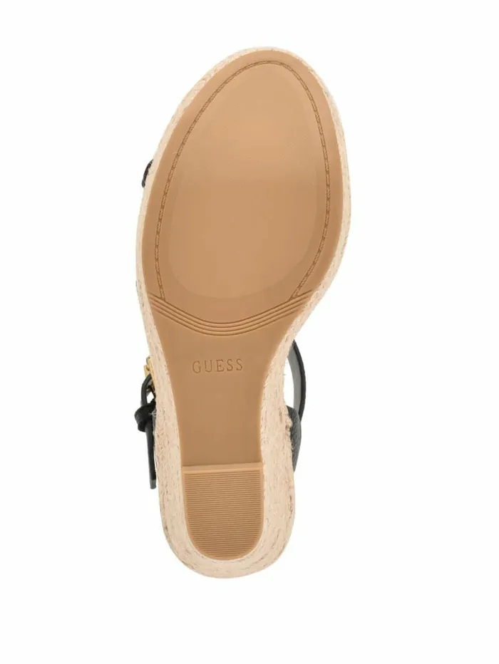 GUESS Hisley Wedge Sandals Black 002 Women Heels GUESS Hisley Wedge Sandals Black 002 Women Heels