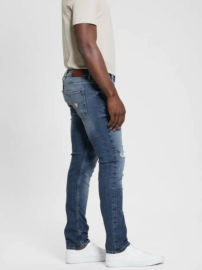 GUESS Jeans and Denim Men Finnley Distressed Slim Taper Jeans Mills GUESS Jeans and Denim Men Finnley Distressed Slim Taper Jeans Mills