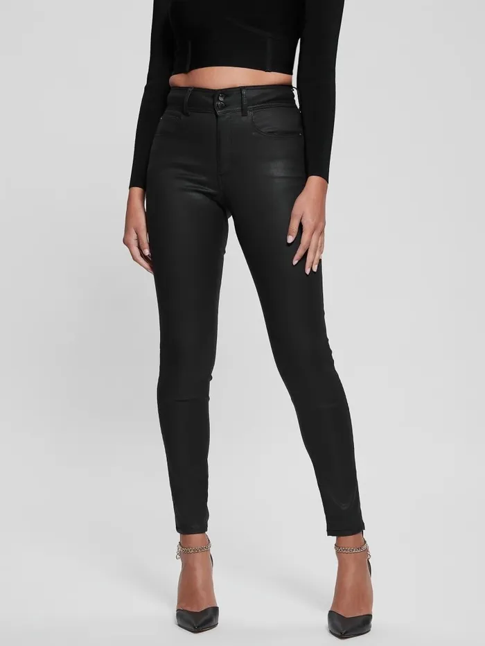 GUESS Jeans and Denim Women HighRise Shape Up Jeans Coated Black