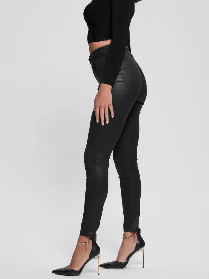 GUESS Jeans and Denim Women HighRise Shape Up Jeans Coated Black