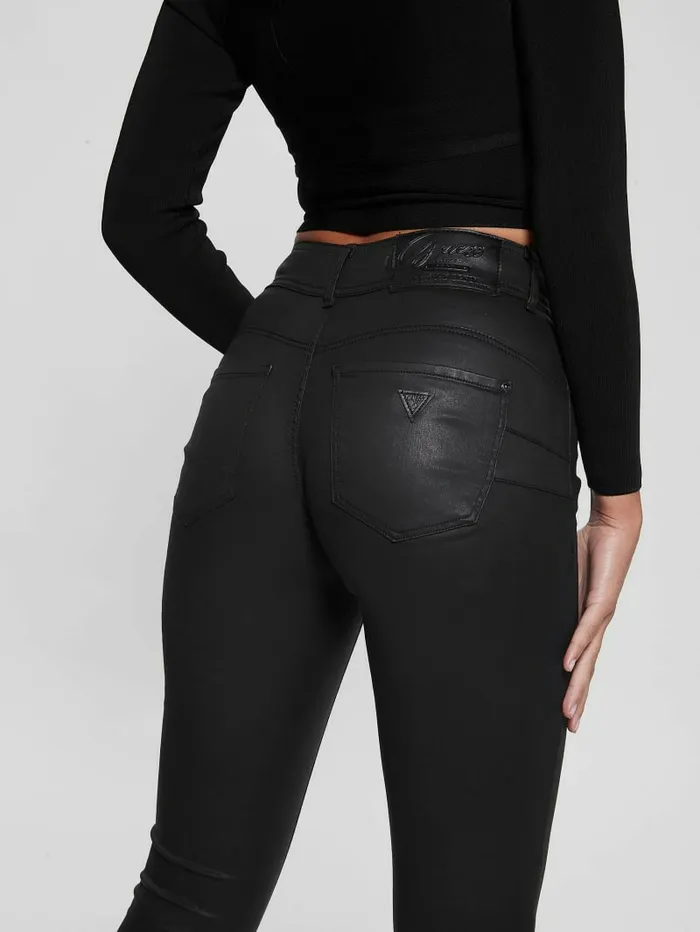 GUESS Jeans and Denim Women HighRise Shape Up Jeans Coated Black