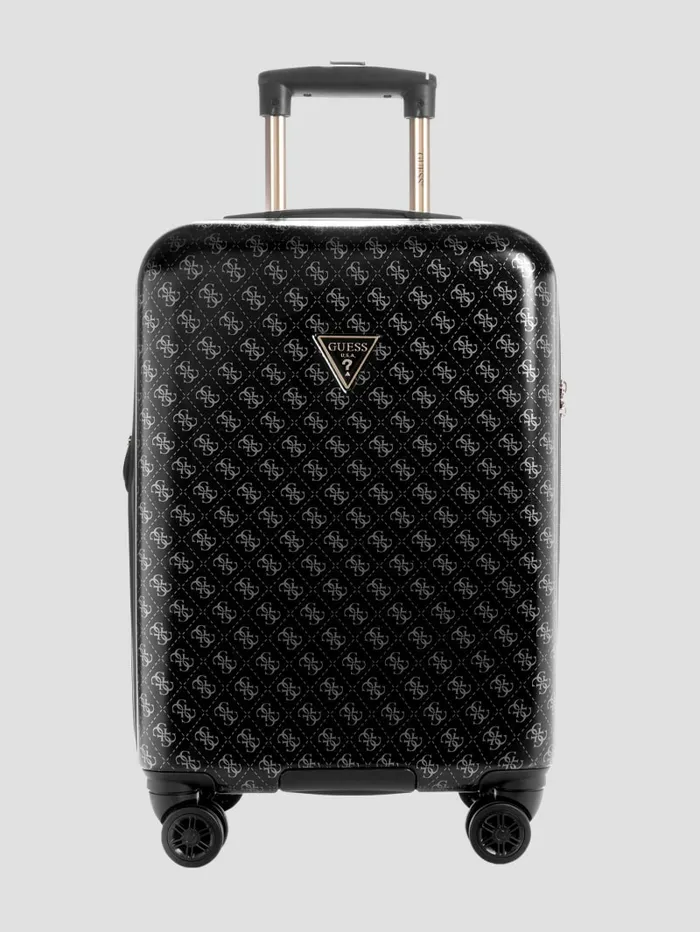 GUESS Luggage and Travel Bags WomenMen Jesco 208243 8Wheel Suitcase Coal Multi