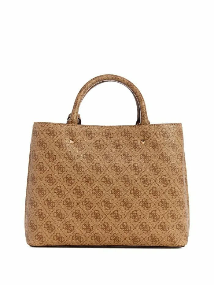GUESS Meridian Signature Girlfriend Satchel Latte Logo Women Handbags GUESS Meridian Signature Girlfriend Satchel Latte Logo Women Handbags