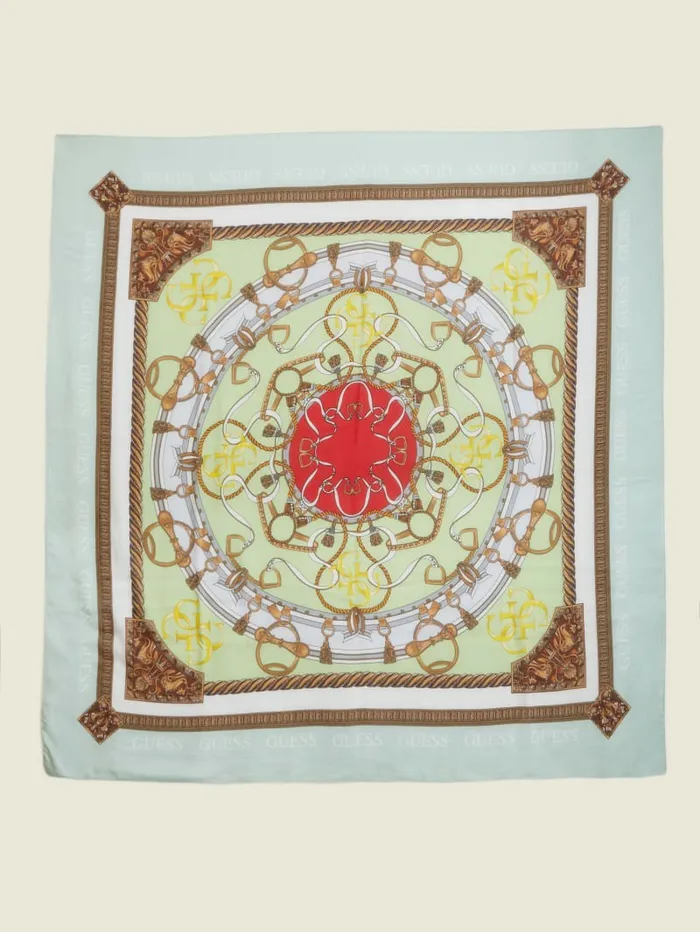 GUESS Monaco Silk Scarf Sky Women Hats and Scarves
