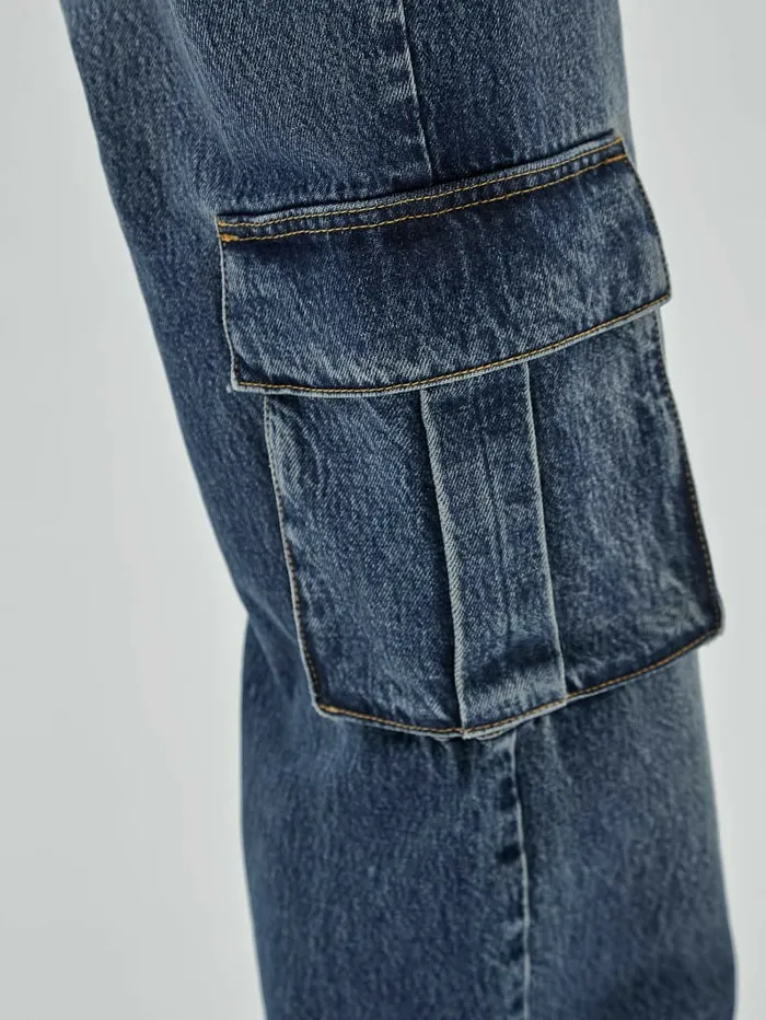 GUESS Originals Kit Cargo Jeans Originals Dark Wash Jeans and Denim GUESS Women GUESS Originals Kit Cargo Jeans Originals Dark Wash Jeans and Denim GUESS Women