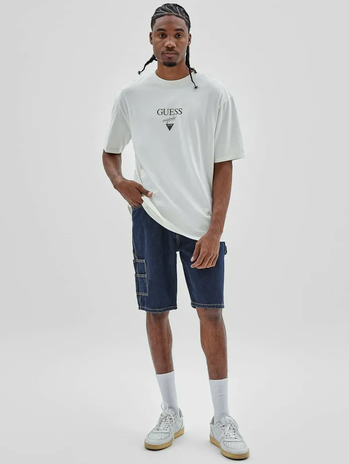 GUESS Pants and Shorts Men GUESS Originals Denim Kit Carpenter Shorts Go Vintage Dark Wash GUESS Pants and Shorts Men GUESS Originals Denim Kit Carpenter Shorts Go Vintage Dark Wash