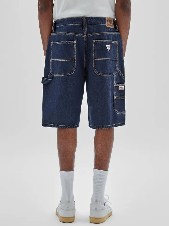 GUESS Pants and Shorts Men GUESS Originals Denim Kit Carpenter Shorts Go Vintage Dark Wash GUESS Pants and Shorts Men GUESS Originals Denim Kit Carpenter Shorts Go Vintage Dark Wash