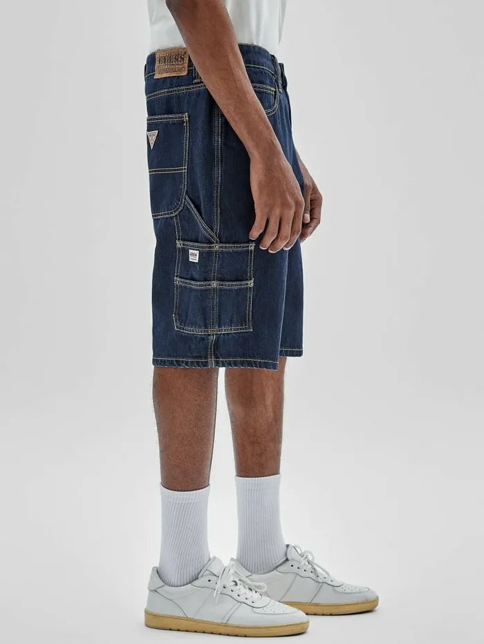 GUESS Pants and Shorts Men GUESS Originals Denim Kit Carpenter Shorts Go Vintage Dark Wash GUESS Pants and Shorts Men GUESS Originals Denim Kit Carpenter Shorts Go Vintage Dark Wash