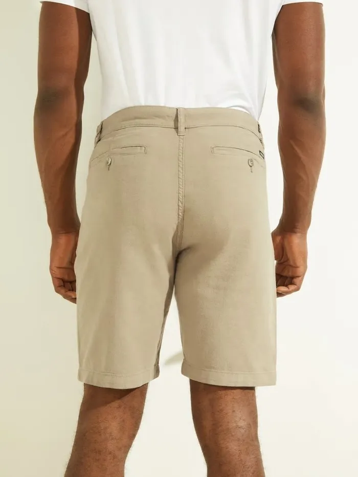GUESS Pants and Shorts Men Otis Herringbone Chino Shorts Mossy Green Multi GUESS Pants and Shorts Men Otis Herringbone Chino Shorts Mossy Green Multi