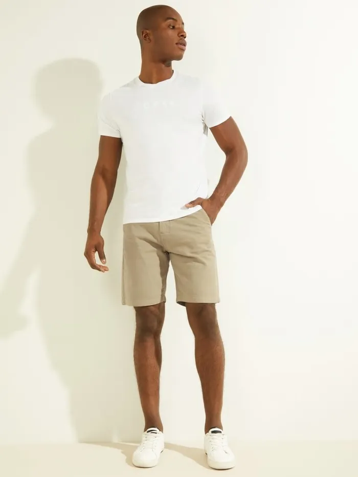 GUESS Pants and Shorts Men Otis Herringbone Chino Shorts Mossy Green Multi GUESS Pants and Shorts Men Otis Herringbone Chino Shorts Mossy Green Multi