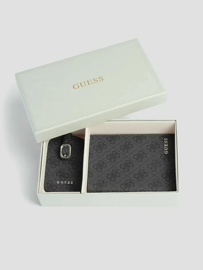 GUESS Passport Case and Luggage Tag Gift Set Cloud Wash WomenMen Luggage and Travel Bags