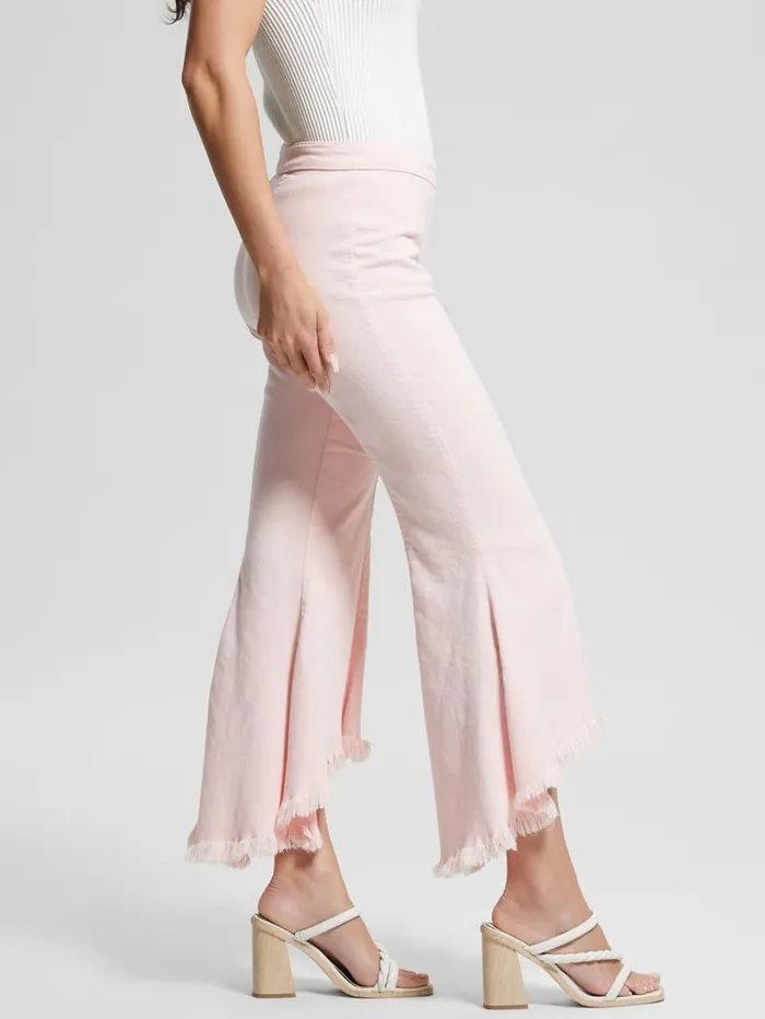 GUESS Sofia 1981 HighRise Flared Jeans Wanna Be Pink Multi Women Bottoms
