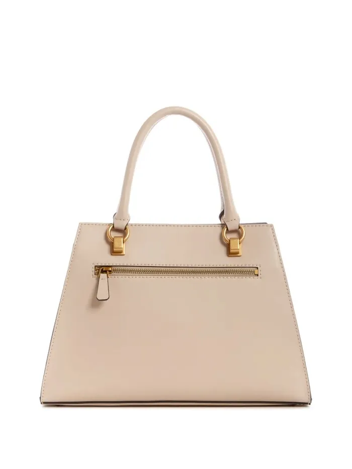 GUESS Stephi Girlfriend Satchel Beige Women Handbags GUESS Stephi Girlfriend Satchel Beige Women Handbags