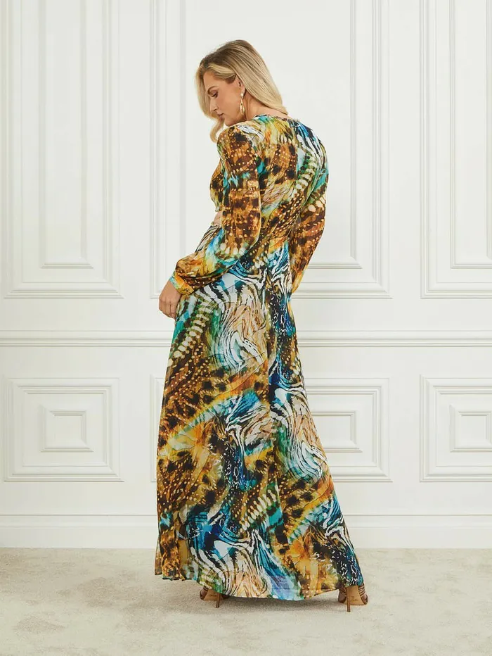 GUESS Ursula Gown Eutopia Print Women Dresses and Jumpsuits GUESS Ursula Gown Eutopia Print Women Dresses and Jumpsuits