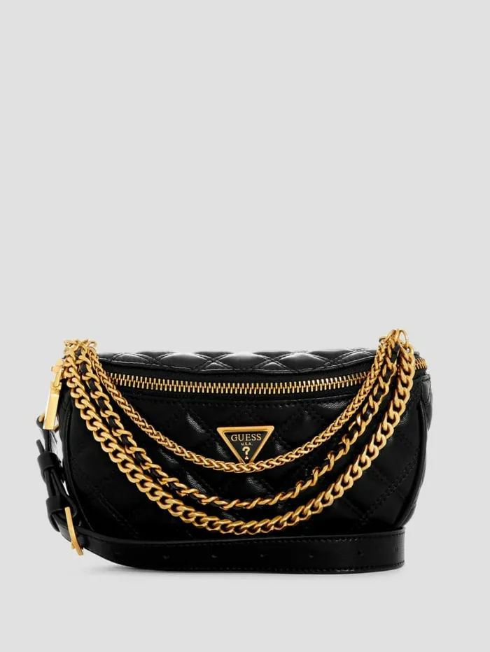 Handbags Giully Quilted Belt Bag Black 8211 GUESS Women