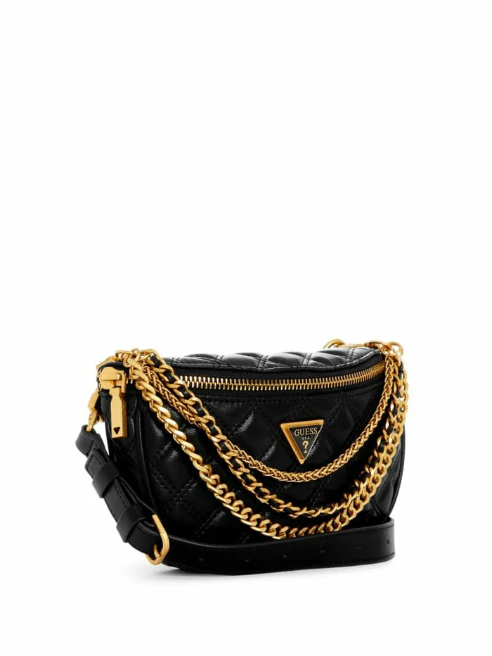 Handbags Giully Quilted Belt Bag Black 8211 GUESS Women Handbags Giully Quilted Belt Bag Black 8211 GUESS Women