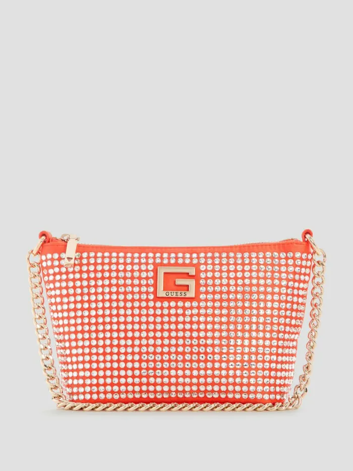Handbags GUESS Women Gilded Glamour Mini TopZip Bucket Bag Orange
