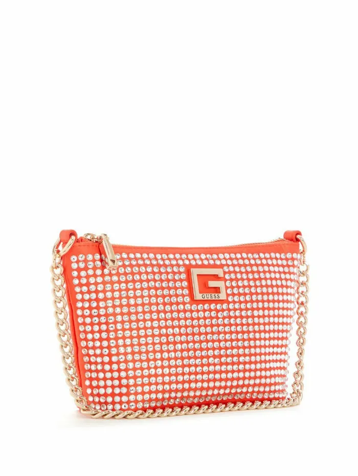 Handbags GUESS Women Gilded Glamour Mini TopZip Bucket Bag Orange