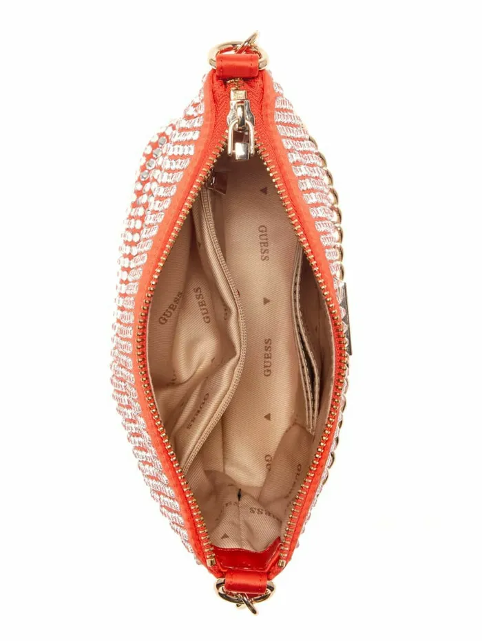 Handbags GUESS Women Gilded Glamour Mini TopZip Bucket Bag Orange
