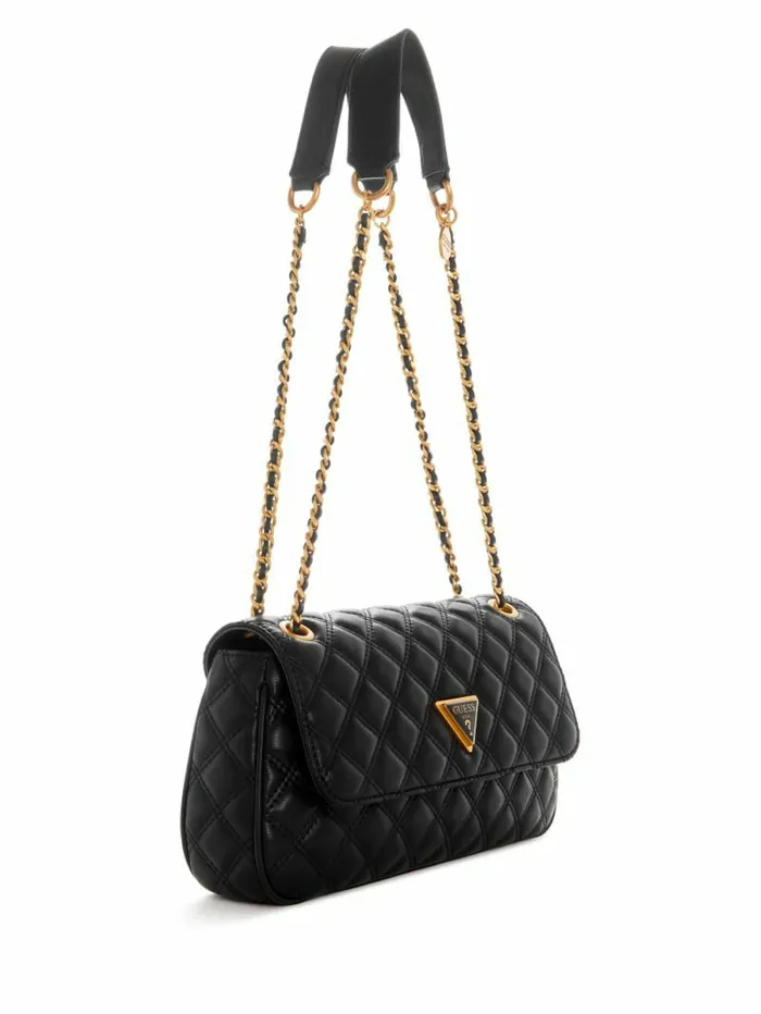 Handbags GUESS Women Giully Quilted Convertible Crossbody Black Floral Print Handbags GUESS Women Giully Quilted Convertible Crossbody Black Floral Print