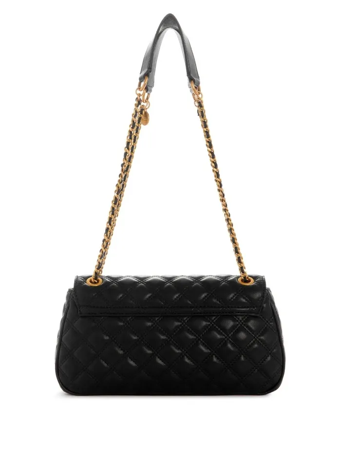 Handbags GUESS Women Giully Quilted Convertible Crossbody Black Floral Print Handbags GUESS Women Giully Quilted Convertible Crossbody Black Floral Print