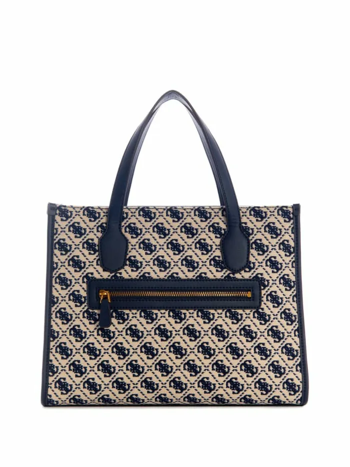 Handbags GUESS Women Izzy Jacquard Logo Tote Navy Logo Handbags GUESS Women Izzy Jacquard Logo Tote Navy Logo