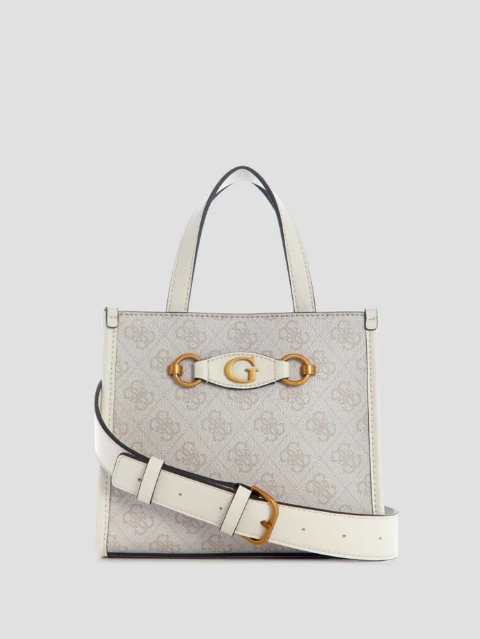 Handbags GUESS Women Izzy Mini Tote Dove Logo